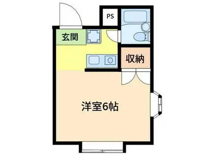 関戸マンション(1K/2階)の間取り写真