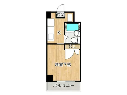 泉ヶ丘・アイビースクエア(1K/2階)の間取り写真