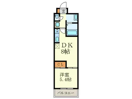 LAMAISONKURAMAGUCHI(1DK/3階)の間取り写真