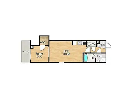 ジーメゾン名古屋星崎エデン(1LDK/3階)の間取り写真