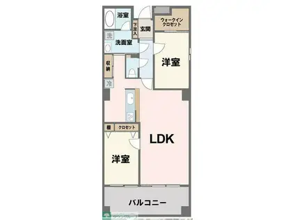 TO-MOREビル(2LDK/10階)の間取り写真