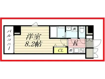 グランパセオ田端A(1K/5階)の間取り写真