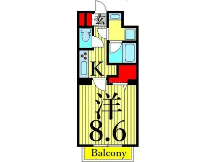 音ノ葉テラス田端(1K/1階)の間取り写真