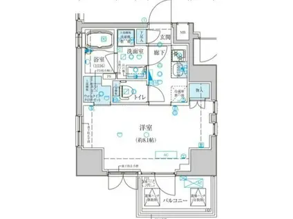 ベルシード門前仲町(1K/10階)の間取り写真
