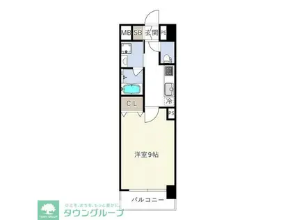 TCS北浦和レジデンス(1K/2階)の間取り写真