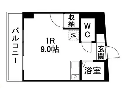 土田ビル(ワンルーム/3階)の間取り写真