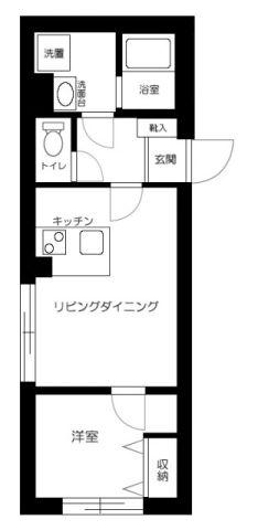 ES-GRANDE東中野(1LDK/2階)の間取り写真