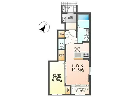 蔵子5丁目(1LDK/1階)の間取り写真