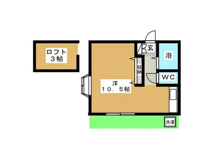 アーバン三菊(ワンルーム/1階)の間取り写真
