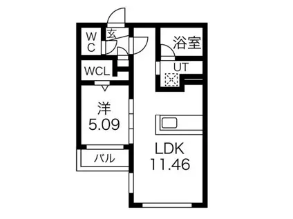 MCDIARMID(1LDK/5階)の間取り写真