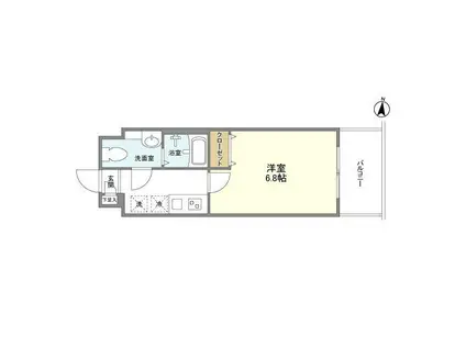 アルファコート西川口23(1K/2階)の間取り写真