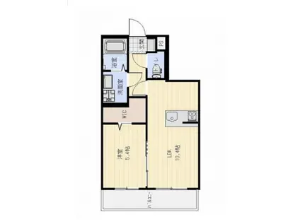 エルモッソ(1LDK/1階)の間取り写真