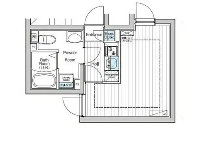 MAXIVBASIC亀戸(1K/4階)の間取り写真