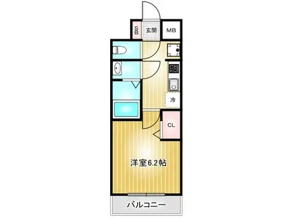 プレサンスTHE大須観音(1K/11階)の間取り写真