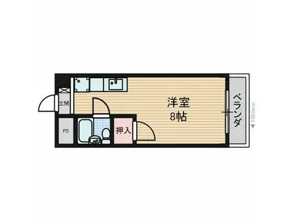 サンメゾン西春(ワンルーム/4階)の間取り写真