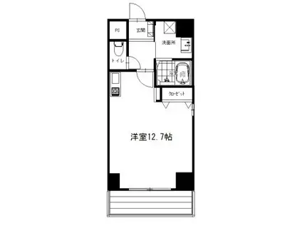 レオパレス瓦町(1K/1階)の間取り写真