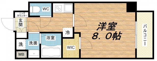 SPコート大阪城東(1K/7階)の間取り写真