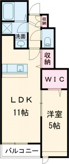PREZIA栄田(1LDK/1階)の間取り写真