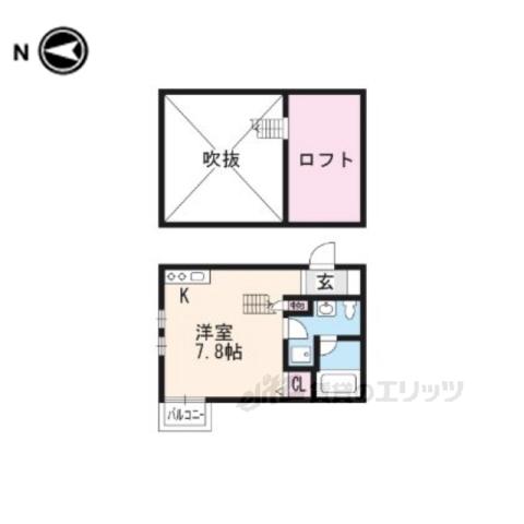 ピア・プリマ貴船館(1K/1階)の間取り写真