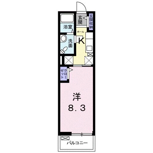 アンジュ(1K/3階)の間取り写真