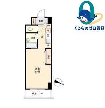 WILLDO稲永(1K/4階)の間取り写真