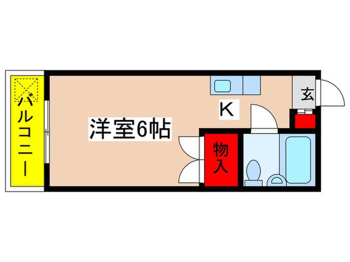 パークタウン・英(1K/2階)の間取り写真