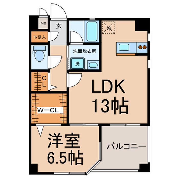 ESPOIRI(1LDK/3階)の間取り写真