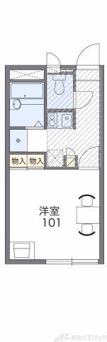 レオパレスビエント(1K/1階)の間取り写真