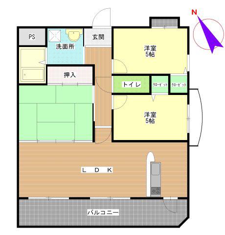 ルナ・ピエーナ泉北(3LDK/5階)の間取り写真
