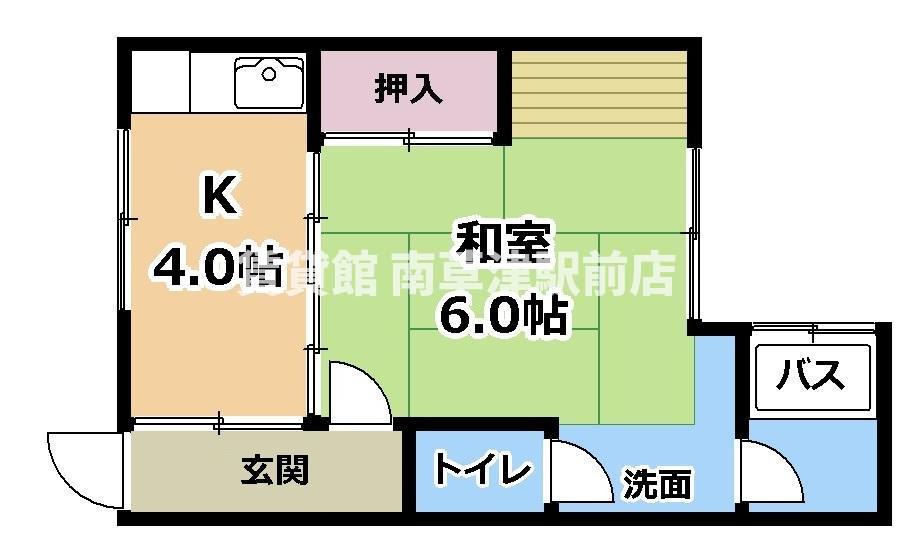 コーポ清水(1K/1階)の間取り写真