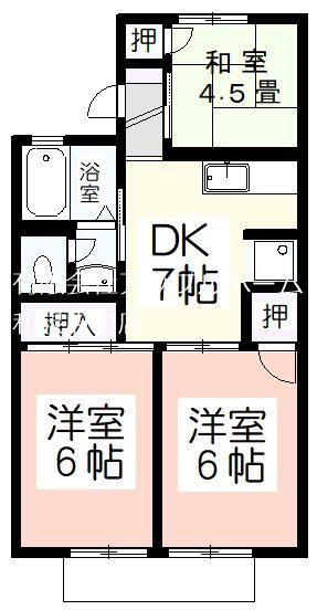 エミネントセジュール(3DK/1階)の間取り写真