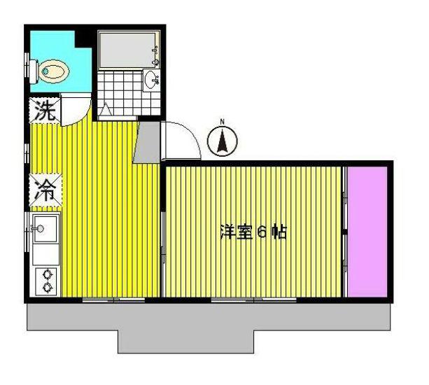 上池袋1丁目 貸マンション(1DK/3階)の間取り写真