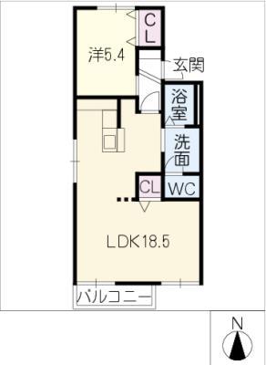 サニーコーポ(1LDK/2階)の間取り写真