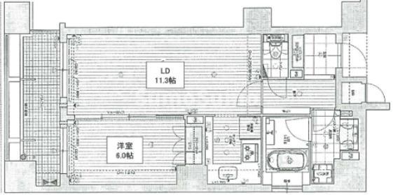 リーガル四ツ橋立売堀II(1LDK/2階)の間取り写真