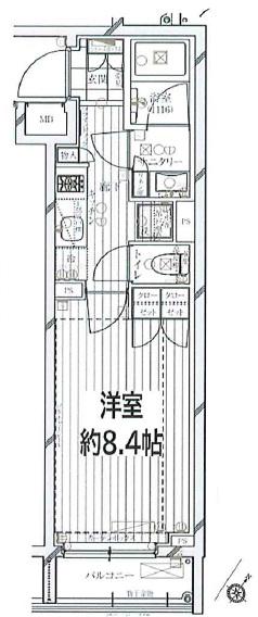REGALIZ文京大塚(1K/1階)の間取り写真