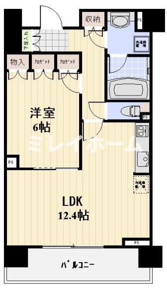 ジョイスコート(1LDK/13階)の間取り写真
