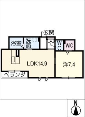 ル・ソレイユ(1LDK/3階)の間取り写真