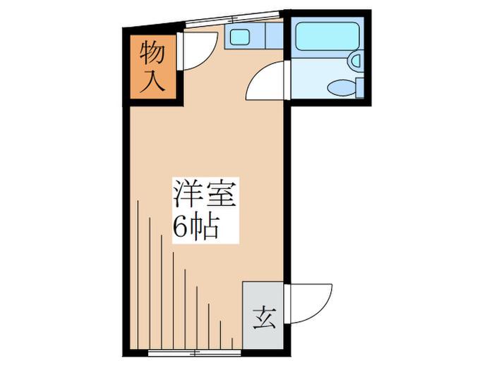 後藤ハイツ(ワンルーム/1階)の間取り写真