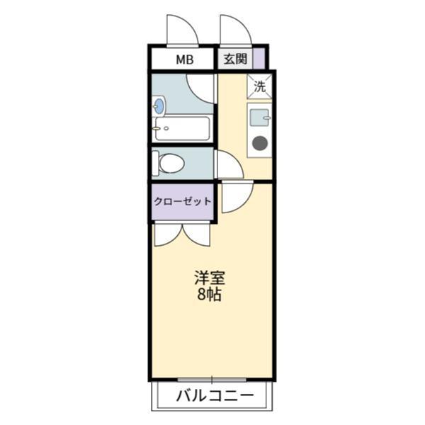 エスペラント嵯峨(1K/1階)の間取り写真