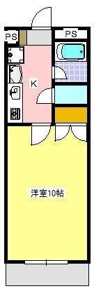 ビバーチェI(1K/1階)の間取り写真