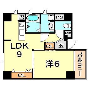 AOI FLATS(1LDK/2階)の間取り写真