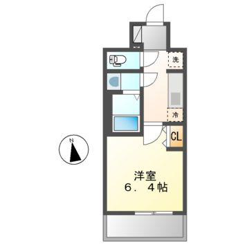 プレサンスTHE新栄(1K/10階)の間取り写真
