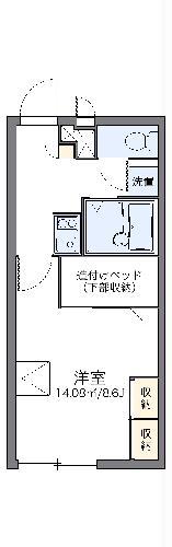 レオパレスY ハーモニー(1K/1階)の間取り写真