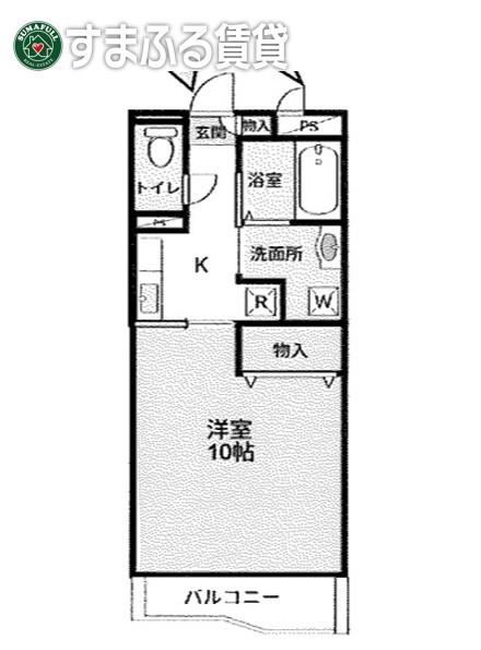 ステュディオ石ノ戸(1K/3階)の間取り写真