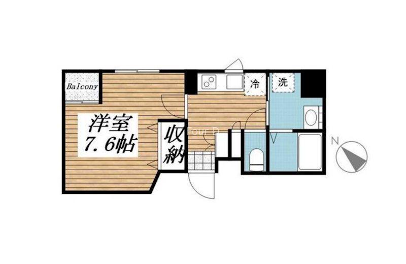 CASAFELICE(ワンルーム/10階)の間取り写真