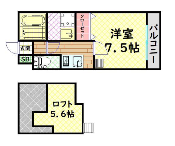 T&S・KITHANADA (1K/1階)の間取り写真
