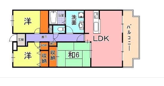 オルテンシアKOBE(2SLDK/3階)の間取り写真