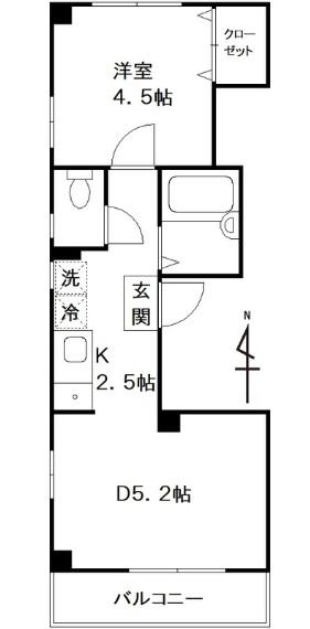 BATO LABOIR(1DK/2階)の間取り写真
