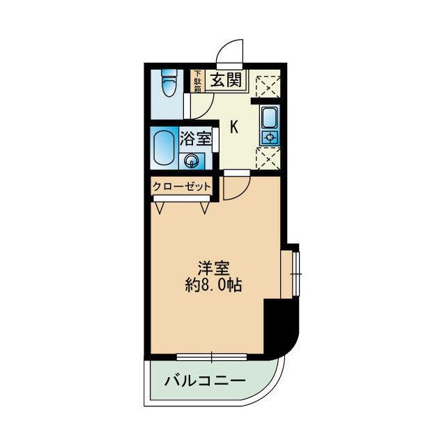 アール大濠公園(1K/3階)の間取り写真