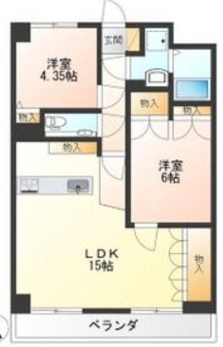 STパールハイツ(2LDK/6階)の間取り写真